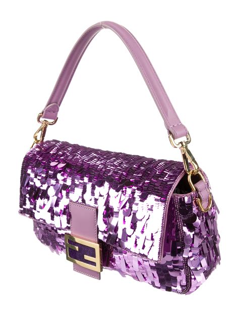 fendi purple sequin baguette sex and the city|Fendi baguette.